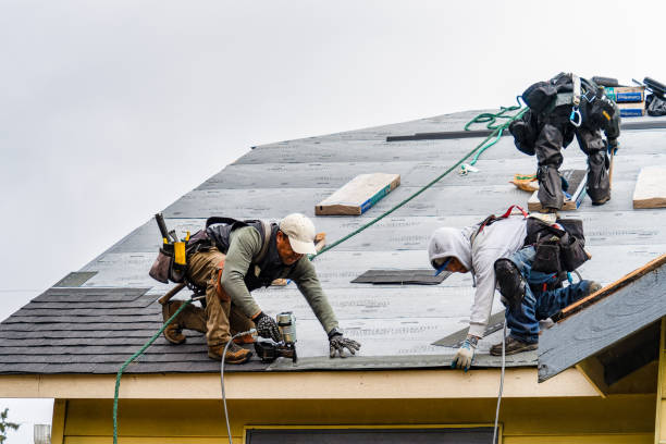Professional Gutter Installation technician working in Chatsworth, NJ